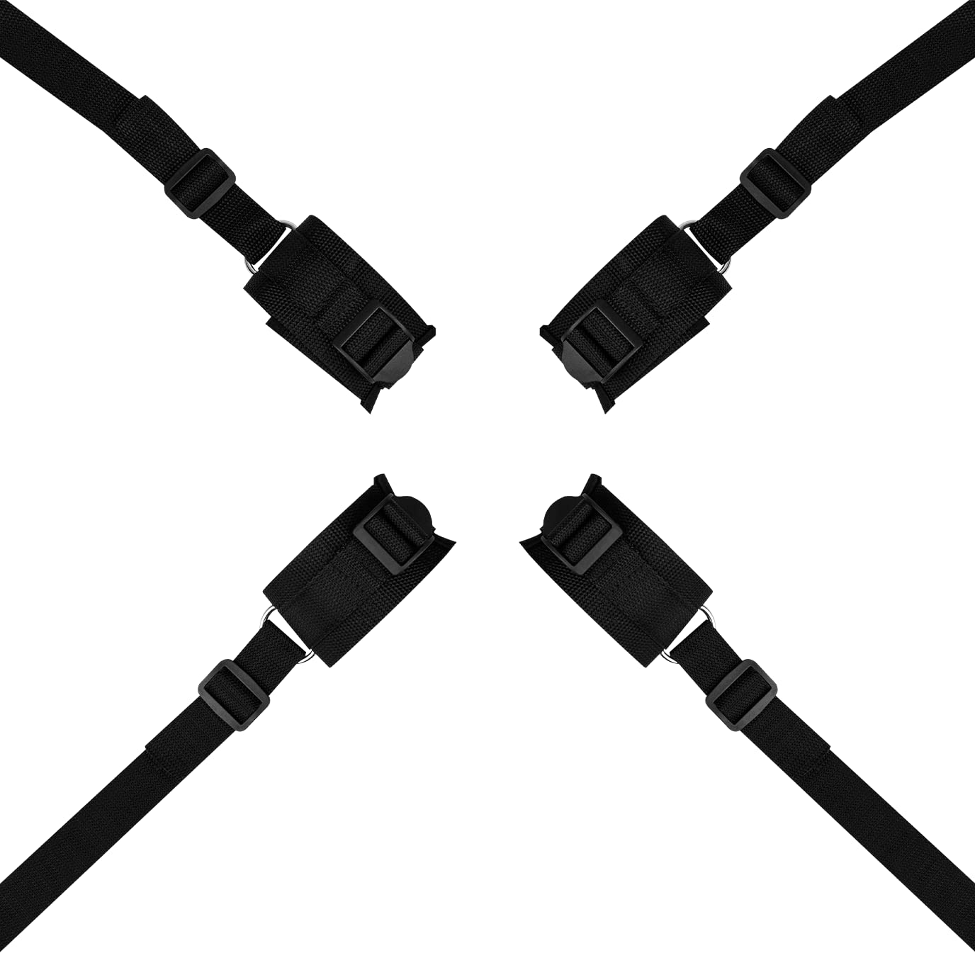 EIS, bondage, cinghie da letto BDSM, incluse manette e cavigliere, dimensioni regolabili, da fissare sotto il materasso