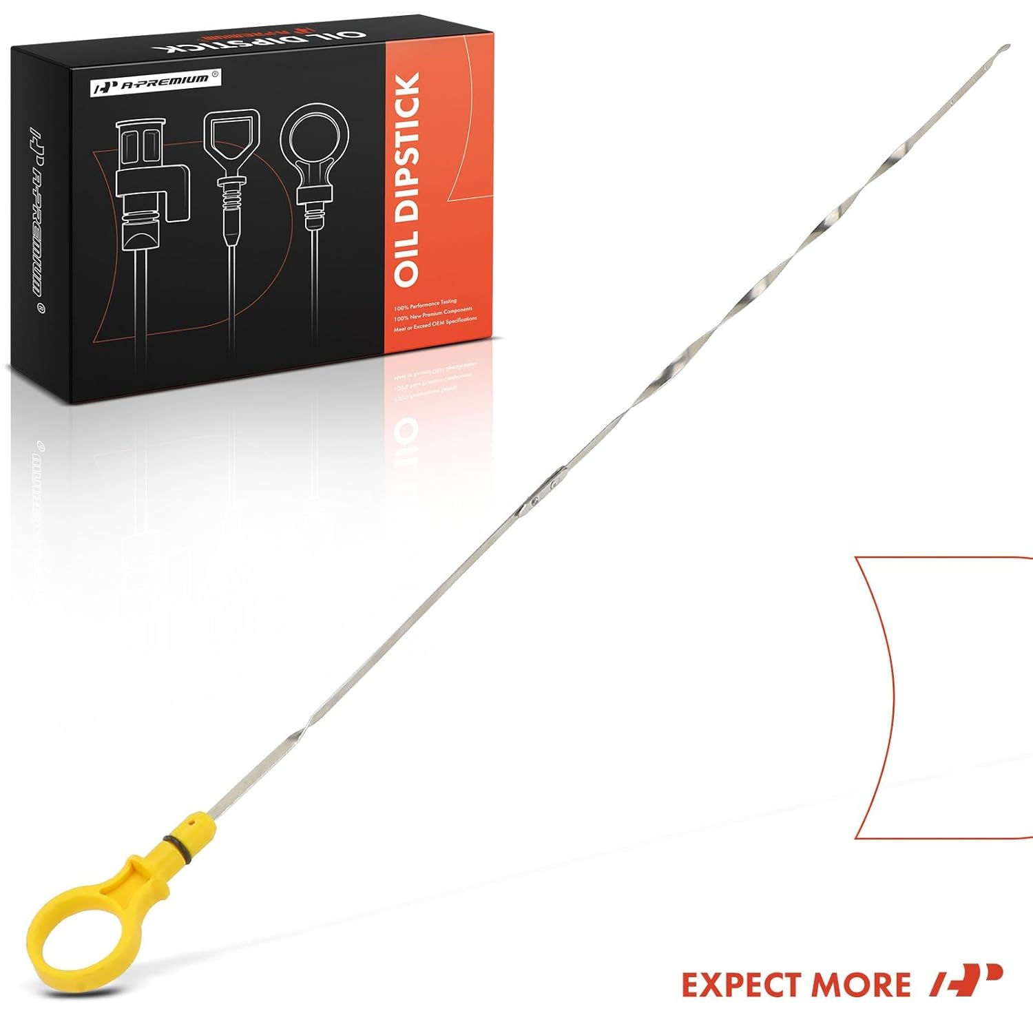 A-Premium V8 6.2L Engine Oil Dipstick Compatible with Ford F-150 F150 2010-2014, F-250 F-350 Super Duty 2011-2016, Engine Oil Measuring Rod Dip Stick