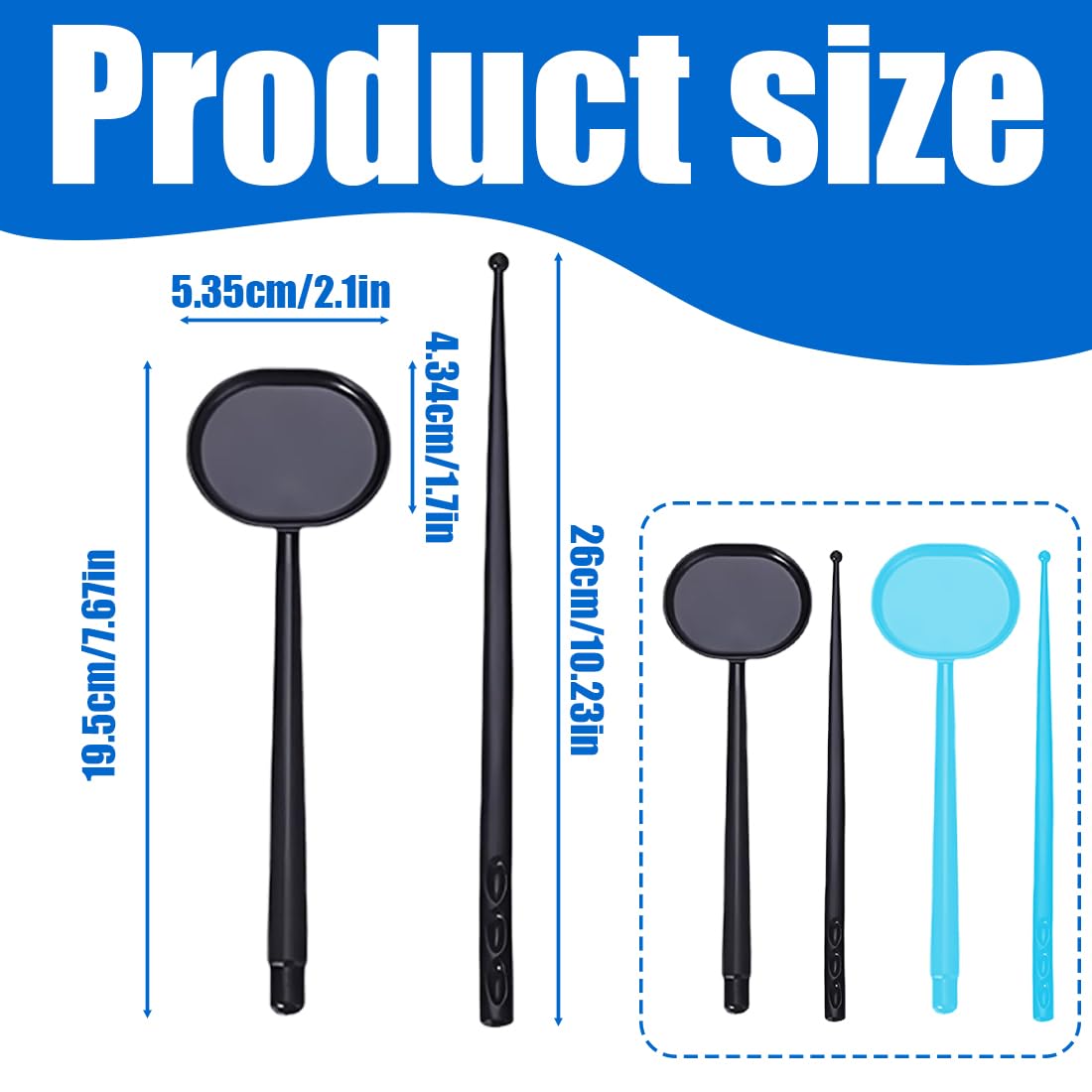 EIR 2 Pcs Accesorio de Examen Ocular,Oclusor ocular de mano Eye Occluder Cover para Exámenes Oculares,Ideal para Consultorio Médico