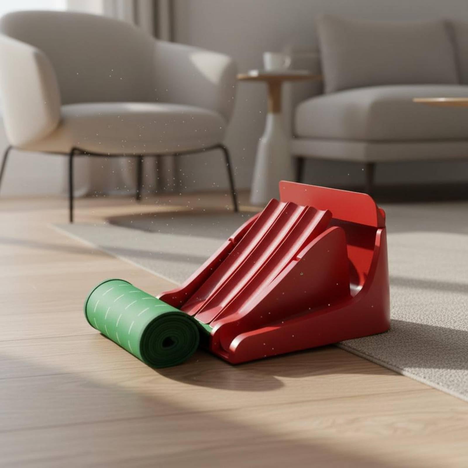 Entrenador de Putt de Golf Alfombra de Práctica Tapete de Putt Rampa con Devolución Carril de Alineación con Líneas Blancas para Control de Dirección