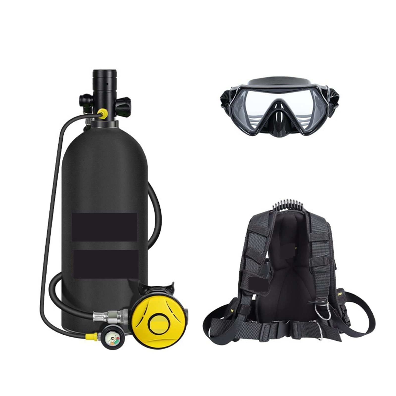 Dcdcd Black Bottle Blackhead—B 3 Liters Diving Snorkeling Equipment Diving Respirator Fish Gill Oxygen Cylinder Spare(Black Bottle Blackhead—B)