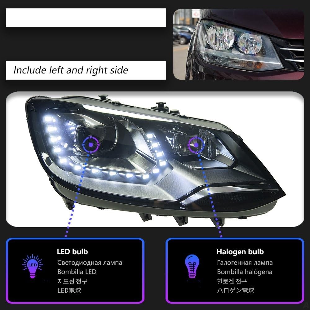 Amazon.co.jp: ヘッドライトアセンブリ シャラン 2012 2013 2014 2015