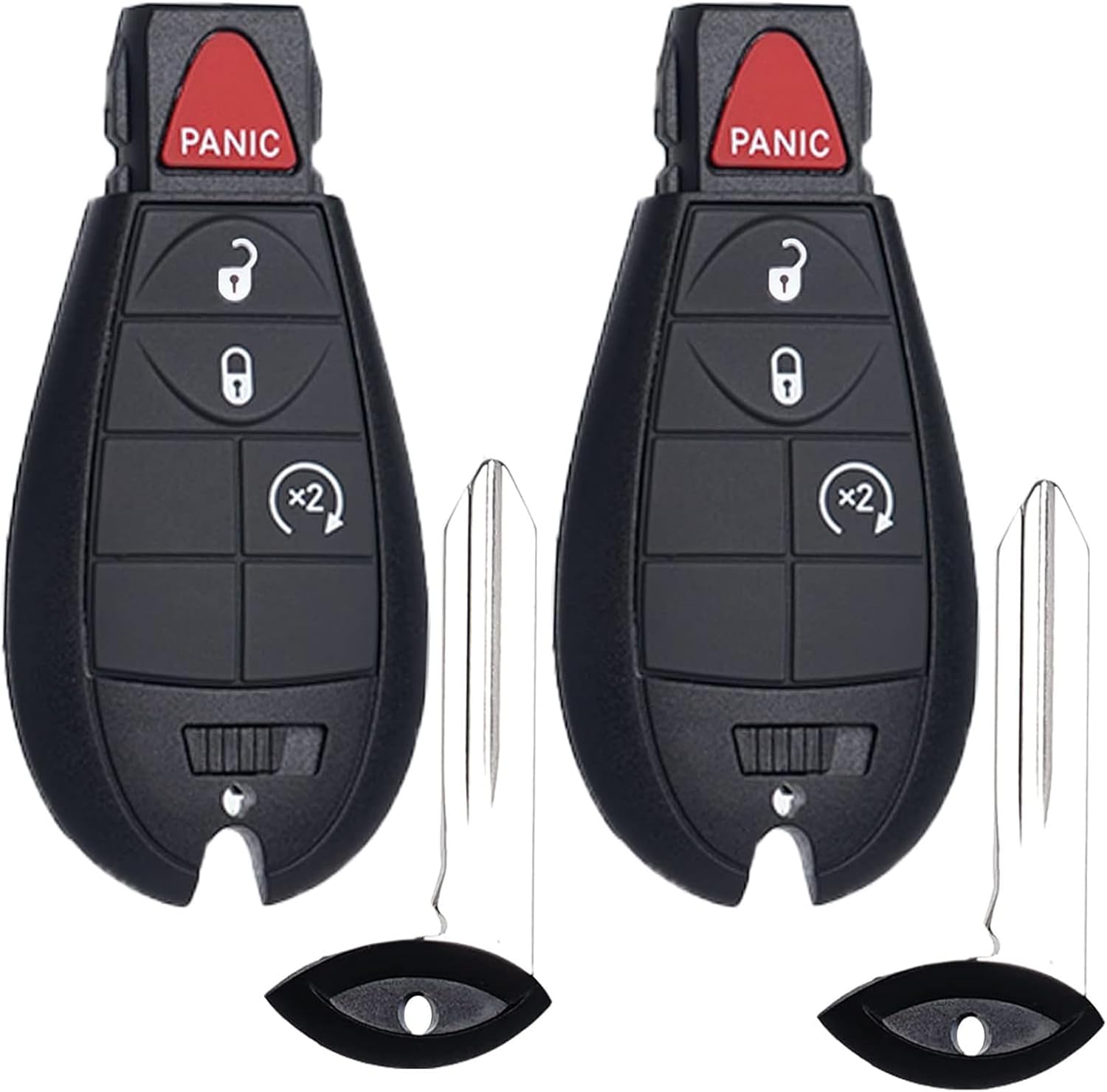 Key Fob FOBIK Keyless Remote Start Replacement Fits for Dodge Ram 1500 2500 2009-2011 2012 Grand Caravan Charger Challenger Durango Journey Jeep Grand Cherokee Commander Chrysler Town Country