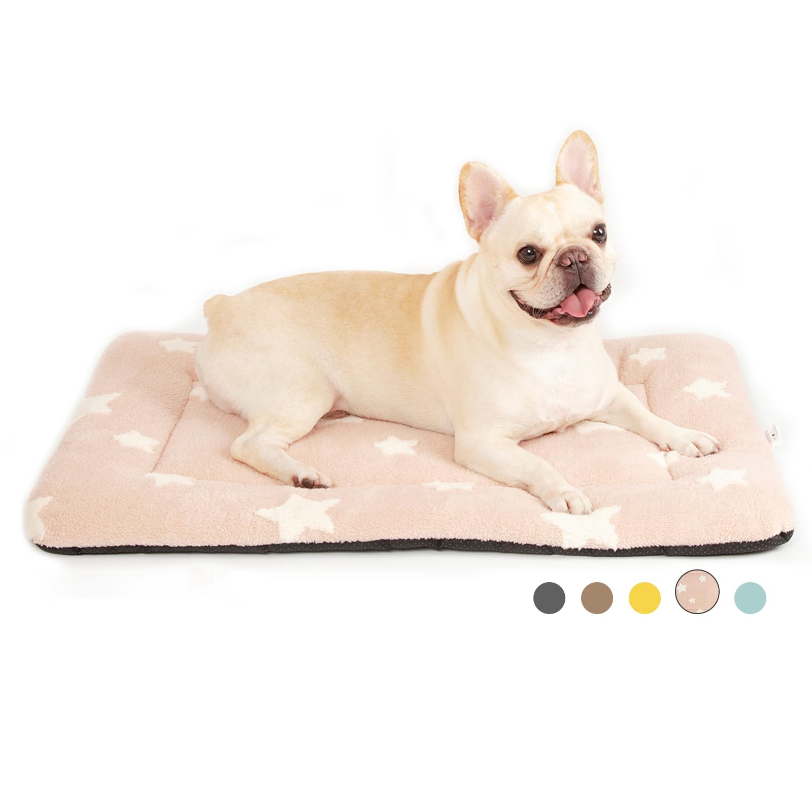 Mora Pets Dog Crate Pad Kennel Dog Bed Mat for Medium Dogs Washable Cute Star Pet Bed for Cage Ultra Soft Flat Puppy Cat Kitten Cushion for Sleeping