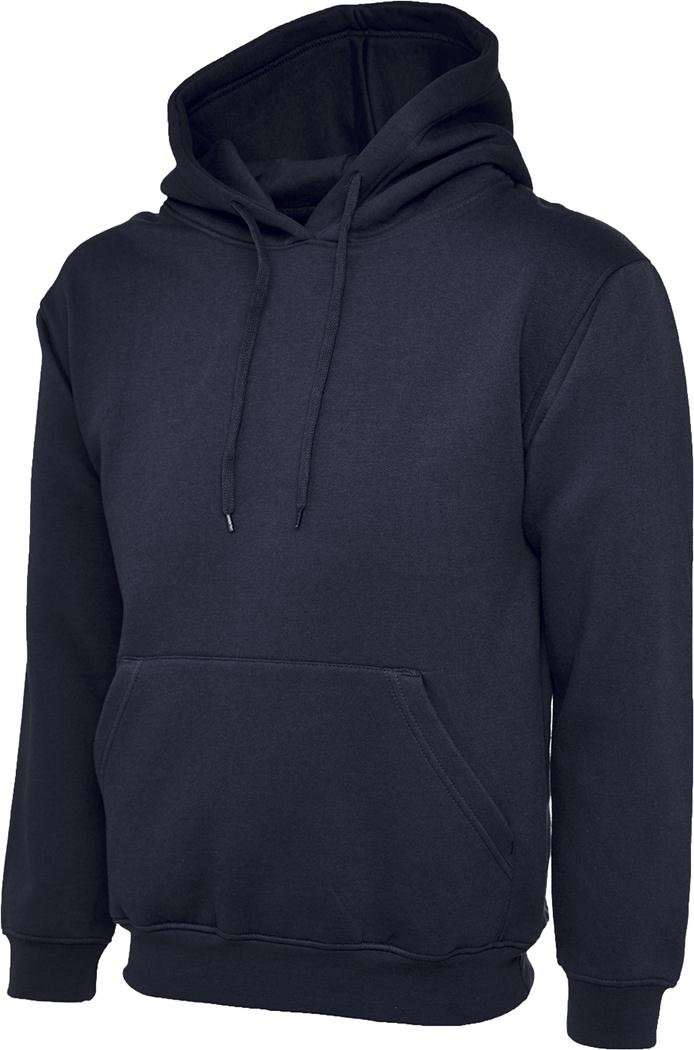 Shoppersbay Men's Navy Uneek Uc502 Classic Hooded Sweatshirt L