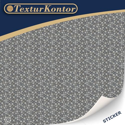 3 Blatt Selbstklebende Dekorfolie Pflastersteine und Oberflächen für Modellbau im Maßstab 1:87 Spur H0 (UK: 3,5mm Scale) (Kopfsteinpflaster in Bögen)