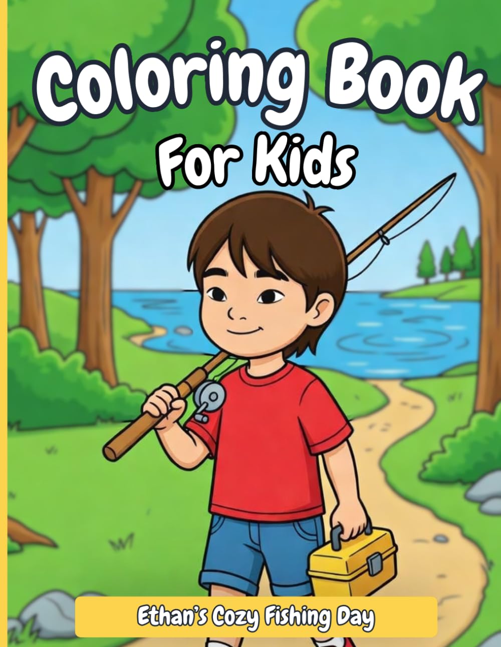 Ethan’s Cozy Fishing Day: A Cozy Fishing Coloring Book for Kids with Lakes, Fish, Boats, and Peaceful Outdoor Scenes
