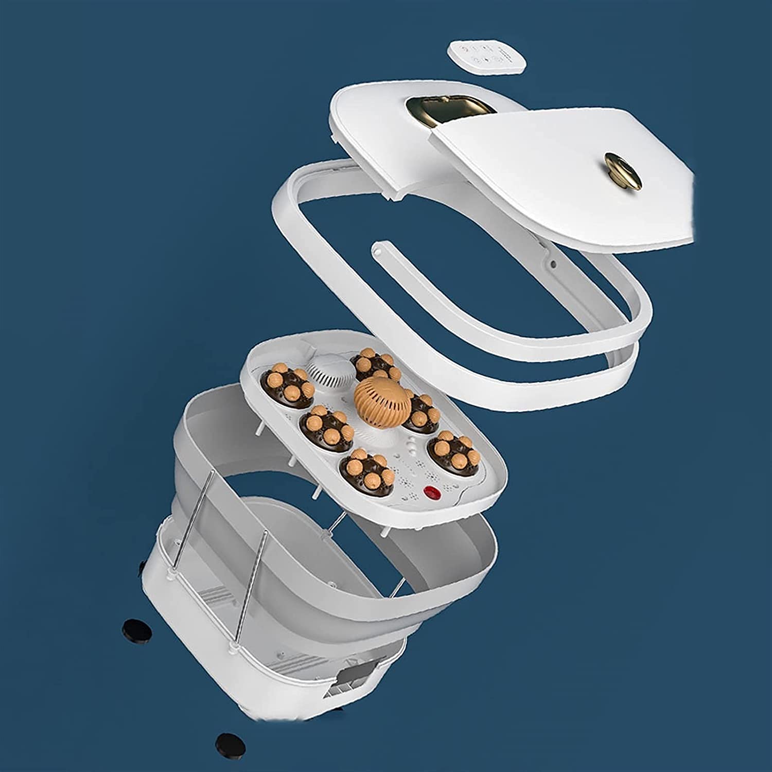Masajeador de baño para pies, diseño ergonómico, bañera Plegable para pies con Masaje Shiatsu, para aliviar el estrés de los pies, Control de Temperatura