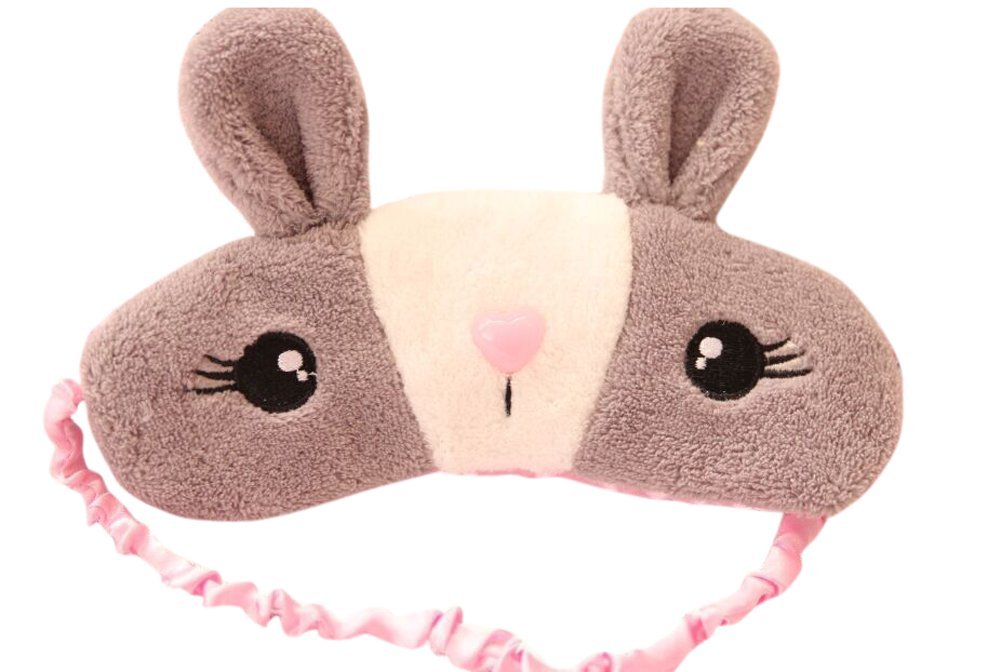 Drasawee Rabbit Plush Ice Bag Stuffed Comfort Eyes Mask Sleeping Mask Grey1