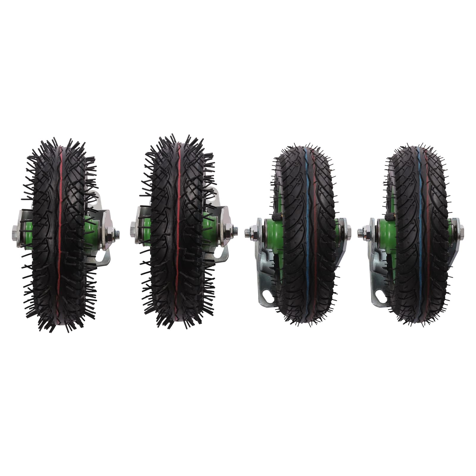 8'' Pneumatic Swivel Casters Set of 4 Heavy Duty Air Tires Rubber Wheel with Bolt on for Workbench Furniture Cabinet Woodbox - Max-Load 220.46lbs