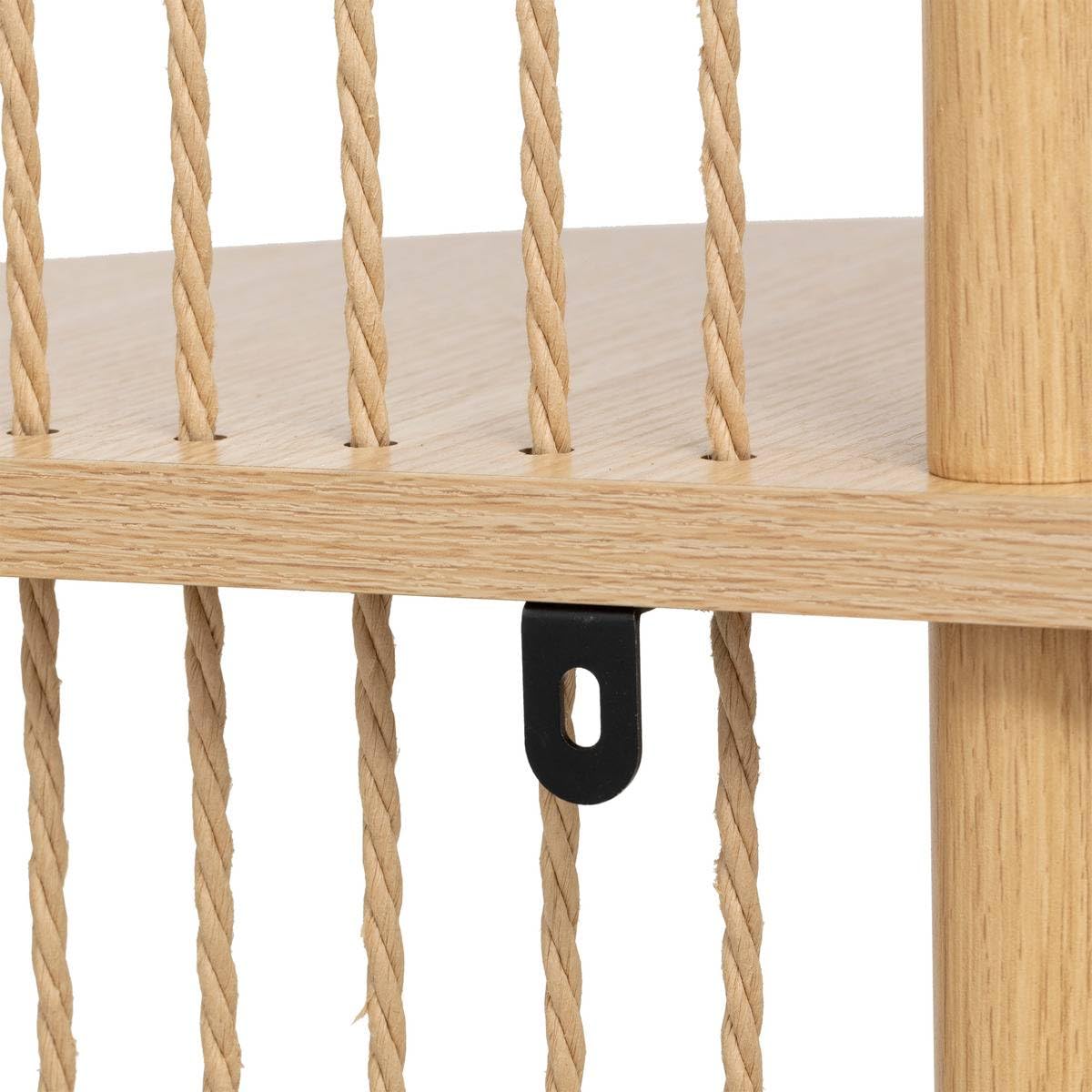 5 five simply smart 5five - Estantería esquinera Kord de 4 Niveles - Efecto Madera Beige Claro - Almacenamiento práctico y práctico - An. 34 x Pr. 34 x Al. 110 cm - Salón, Oficina, Dormitorio