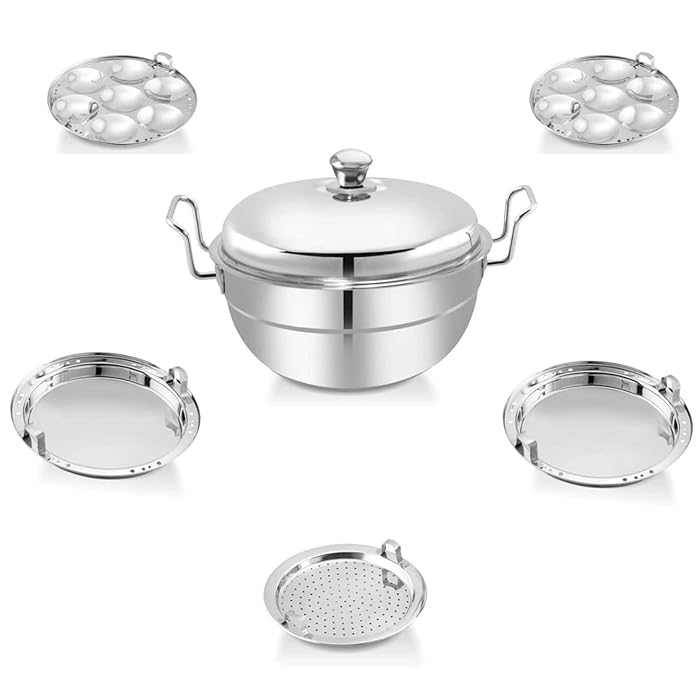 Buy MB BROTHERS Stainless Steel Multi Kadai Idli Cooker Steamer with