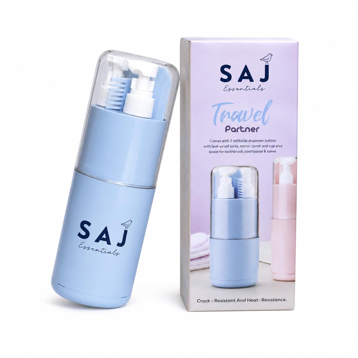 saj essentials 7-in-1 Travel Bottles Kit for Toiletries, Leak-Proof Refillable Empty Containers for Shampoo, Lotion & Cosmetics-picture-51