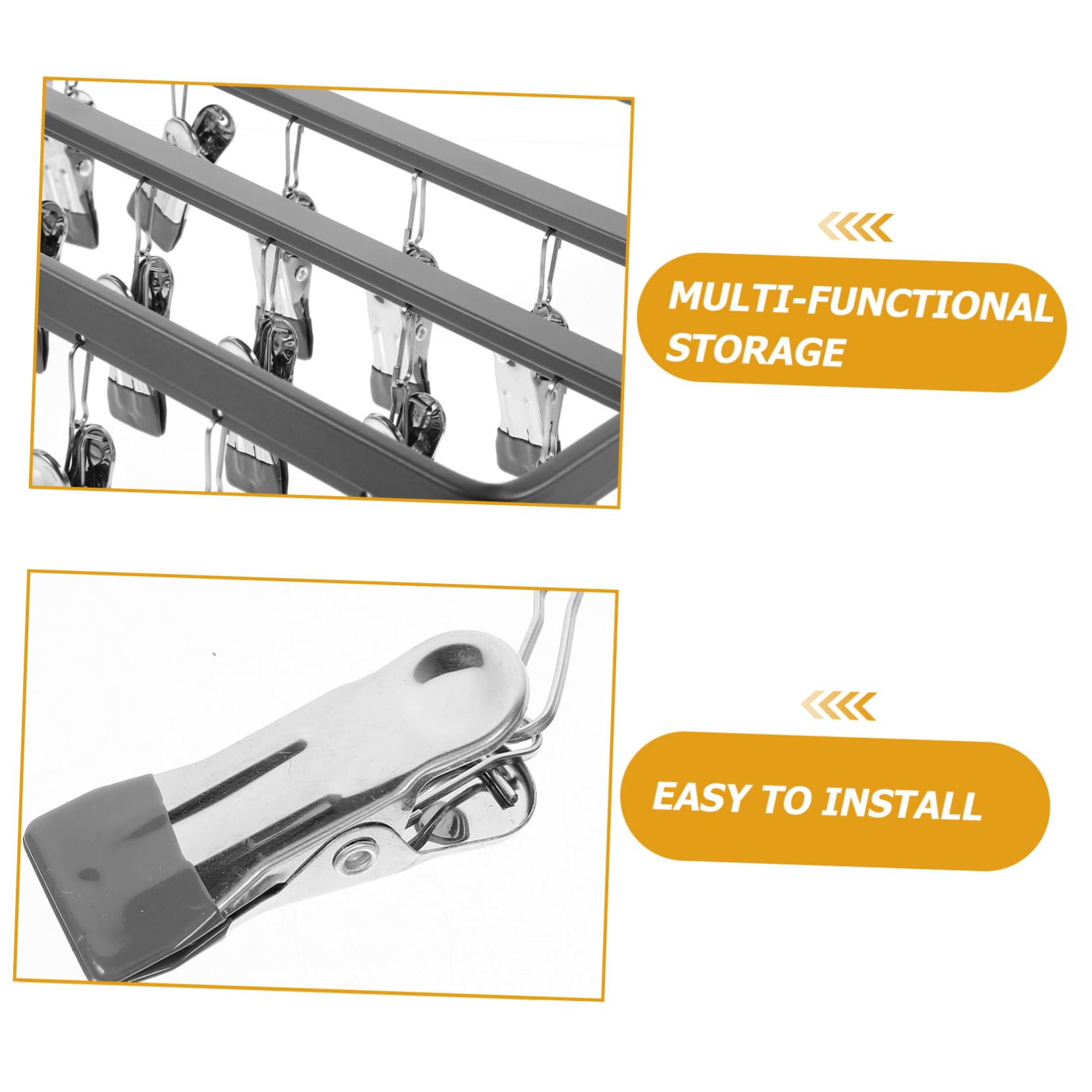 OFFSCH Drying Rack Hangers Racks for Clothes Coat Hanger Underwear Rack Socks Hanger Organizer Laundry Clips Hanger with Clips for Underwear Clothes Hanger Laundry Rack Aluminum