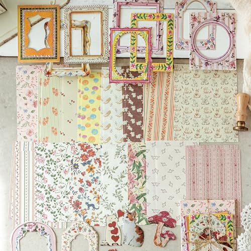 Papier de scrapbooking floral pour décorer vos carnets de voyage et cadres de fenêtre créatifs - 6