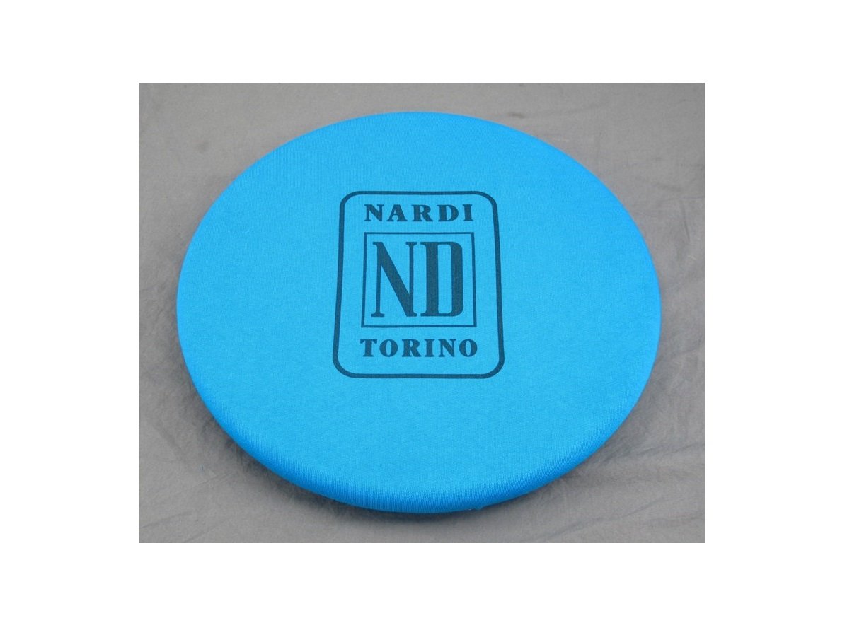 Nardi Blue Fabric Steering Wheel Cover with Nardi ND Torino Logo - Fits 330mm to 390mm Steering Wheels - Part # 0334.00.0006