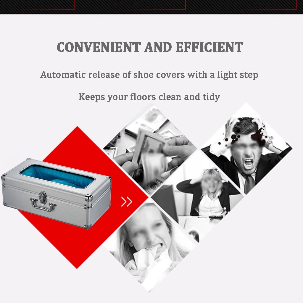 Lot de 100 couvre-chaussures intelligents pour intérieur et intérieur, en alliage d'aluminium, mouvement automatique, couvre-chaussures non tissé