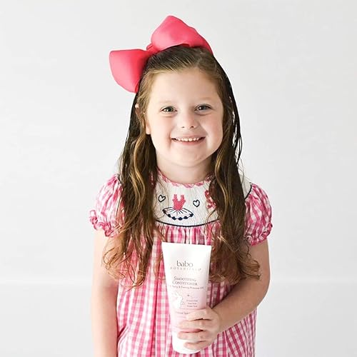 Miniatura 4 de Babo Botanicals Acondicionador suavizante con aceite de onagra, aceite de coco y provitamina B5 - Para bebés, niños y adultos con cabello ondulado o