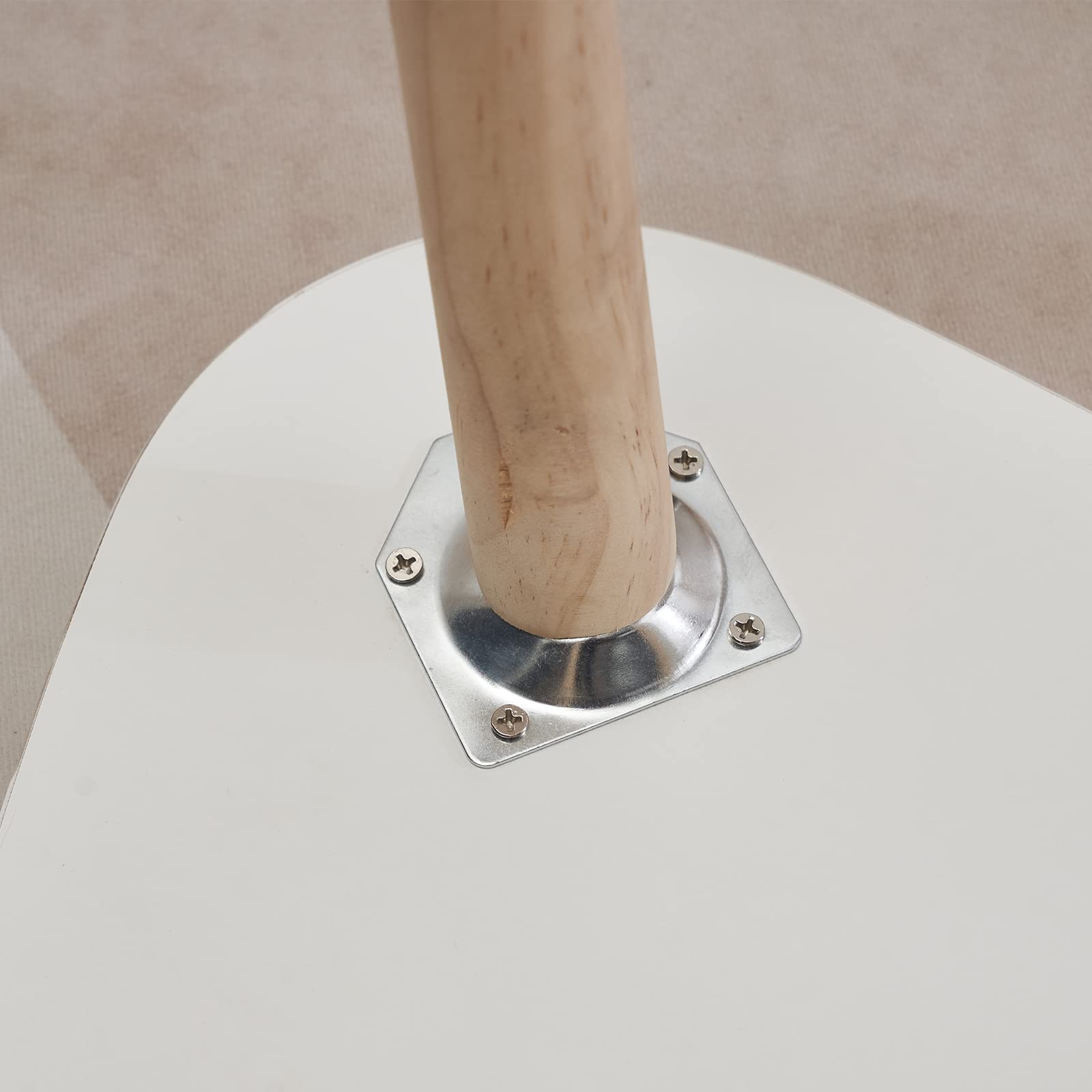 Tables Gigognes Table Basse Gigogne Table d'Appoint Scandinave-Lot de 2 Tables Basses Gigognes Rondes Bicolore, Bois d'ingénierie- pour Salon Chambre Pieds Moderne en Bois-55*55*45&40*40*40cm