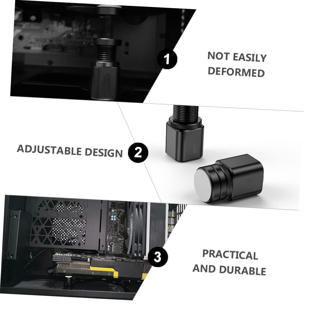 Gadpiparty 5pezzi Supporto Magnetico Per Gpu Staffa Antisag Per Schede Grafiche Con Base Magnetica e Protezione Accessorio Per Computer Gaming Vc
