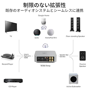 Amazon.co.jp: 【直輸入品】WiiM Amp：AirPlay 2、Chromecast