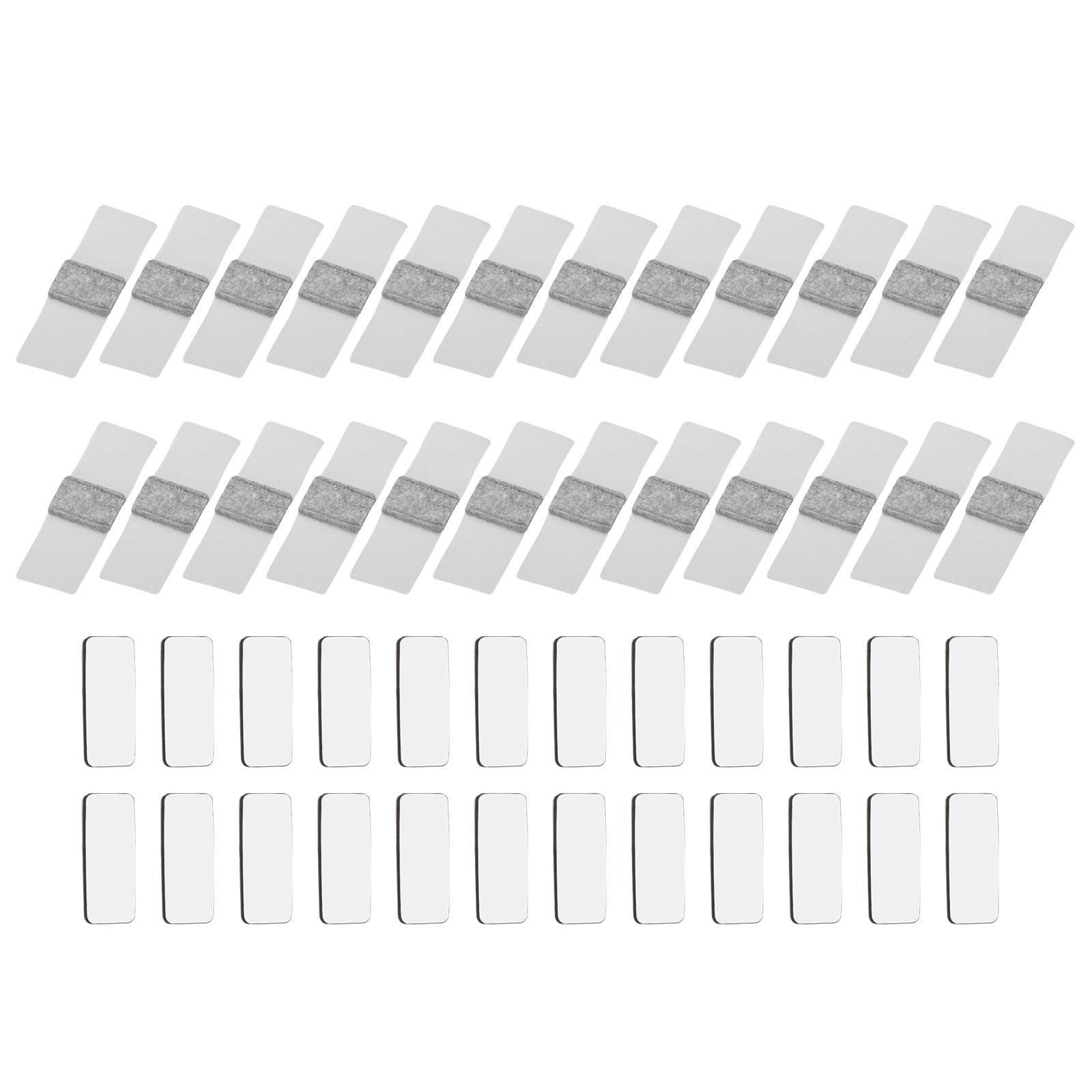 PATIKIL 24Pcs Wrap-Around Felt Furniture Pads, 5.7 x 2" Chair Leg Floor Protectors with Grey Hook and Loop Fastener Bar Stool Glides Chair Bottom Protector for Hardwood Floors, Grey