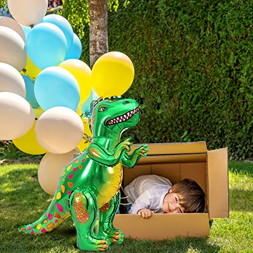 Dinosaur Balloons, Large Foil Animal Balloons Inflatable Dinosaur Kids Party Decoration 2pcs, Green - Image 4