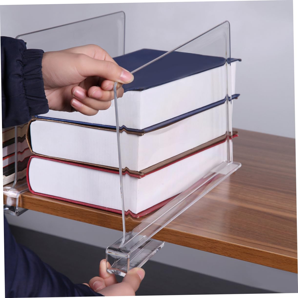 Zerodeko 6pièces Séparateurs De Rayonnage Transparent pour Rangement De Placard Cuisine Diviseurs Pratiques Et Réglables pour Optimiser Organisation des Étagères