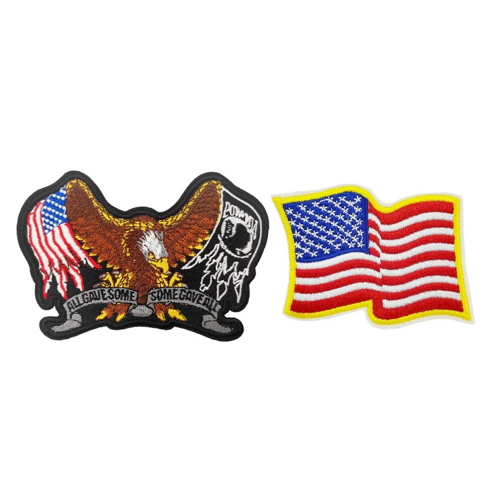 Écusson Eagle POW MIA robuste et thermocollant pour personnaliser vos vêtements