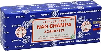EARTH Satya Nag Champa Premium Incense Sticks 250 GMS Green Certified - Naturally Hand Rolled Agarbatti- Perfect for Worshipping, Church, Aroma Therapy, Relaxation, Positivity,Yoga