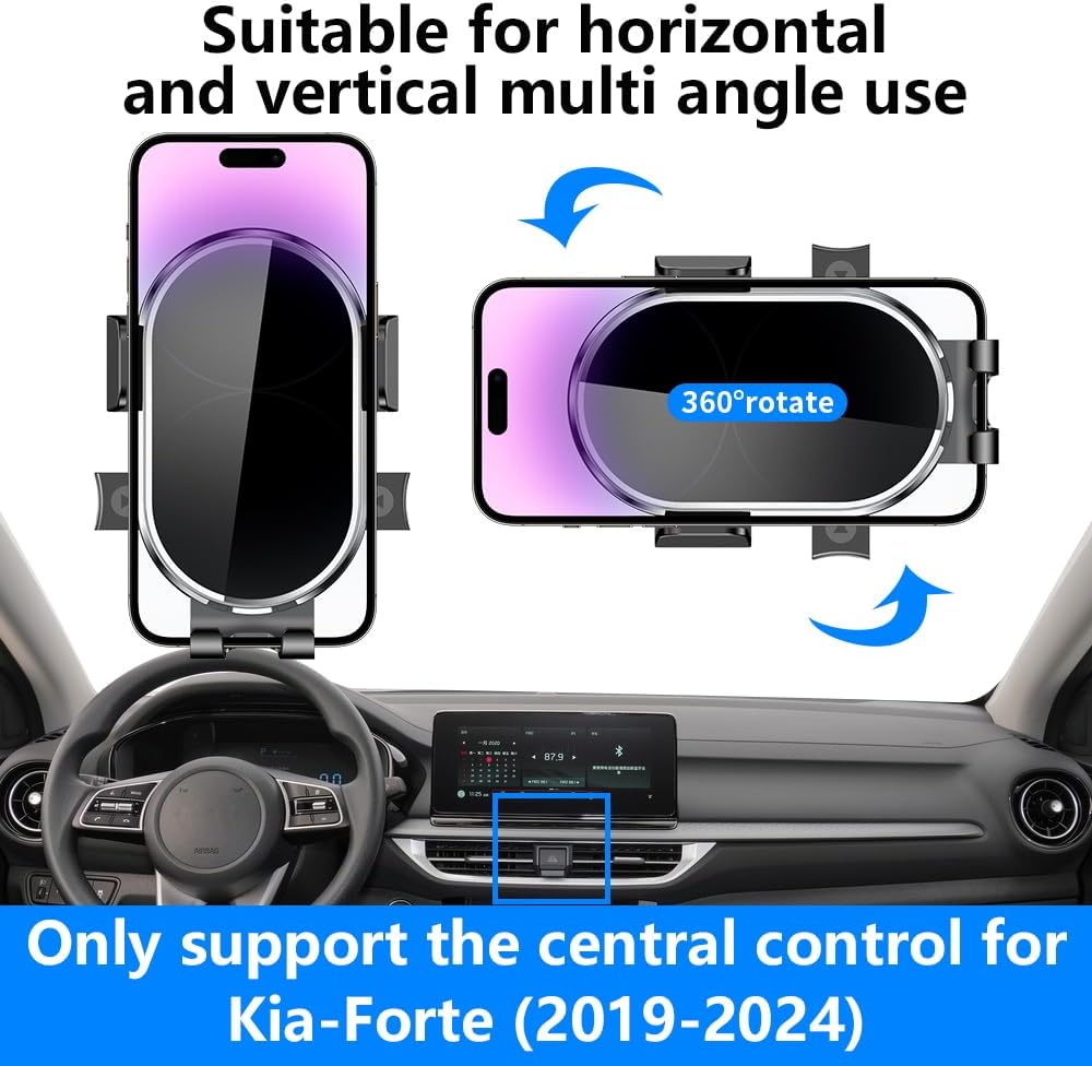 Car Phone Holder for Kia Forte 2019 2020 2021 2022 2023 2024 Auto Accessories Navigation Screen Bracket Interior Decoration Dashboard Cell Mobile Phone Mount Holders case Accessory