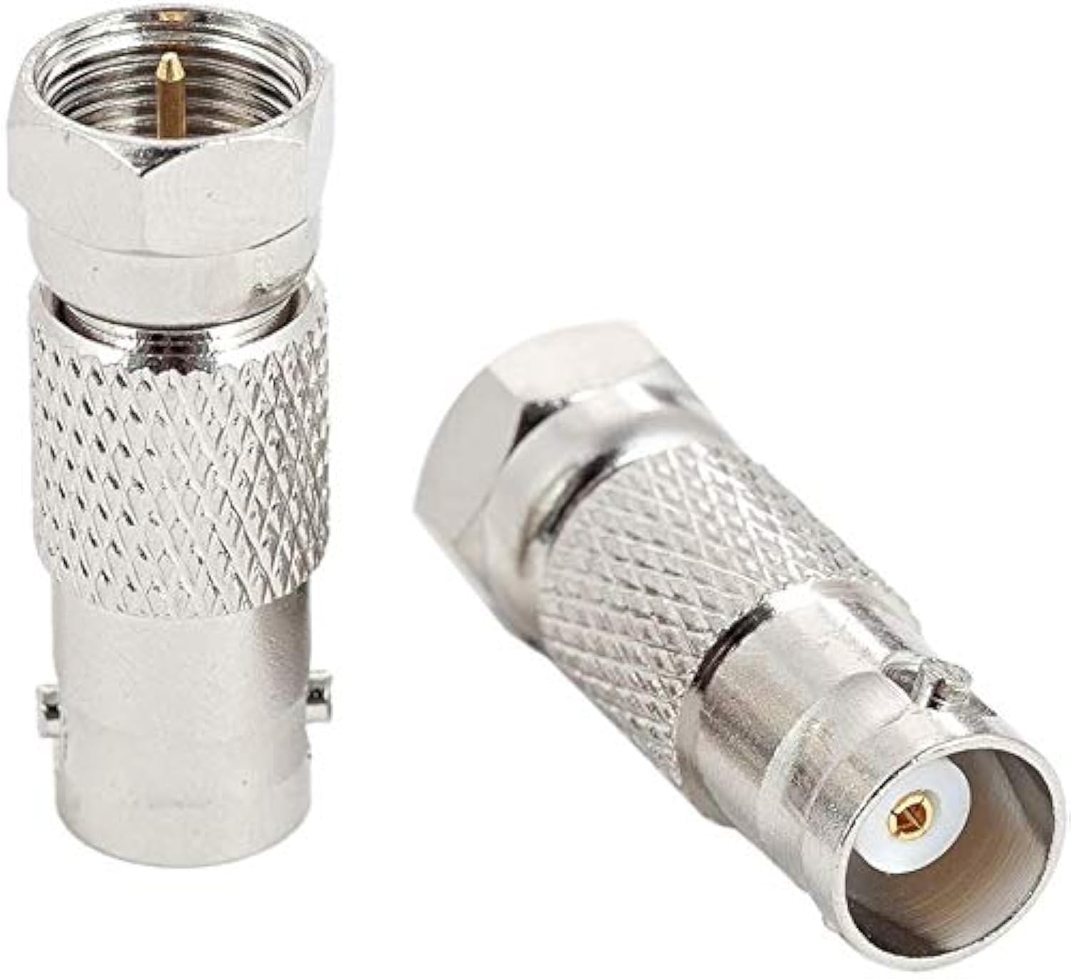 RFAdapter F to BNC, 10 Pack F Male to BNC Female Adapter Coax Connector for Radio Antenna and Video Applications