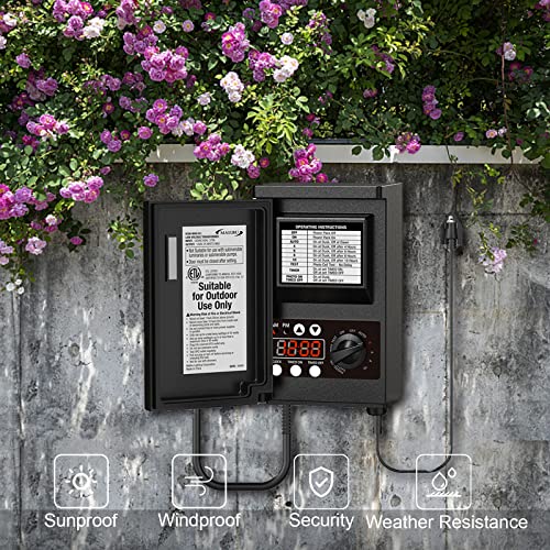 Malibu 45W Low Voltage Transformer Landscape Lighting Power Supply With Timer And Photo Sensor, Use 120V To 12V For Outdoor Landscape Lights, Pathway Lights, Spotlights, In-Ground Lights 8100-9045-01 #TOP2