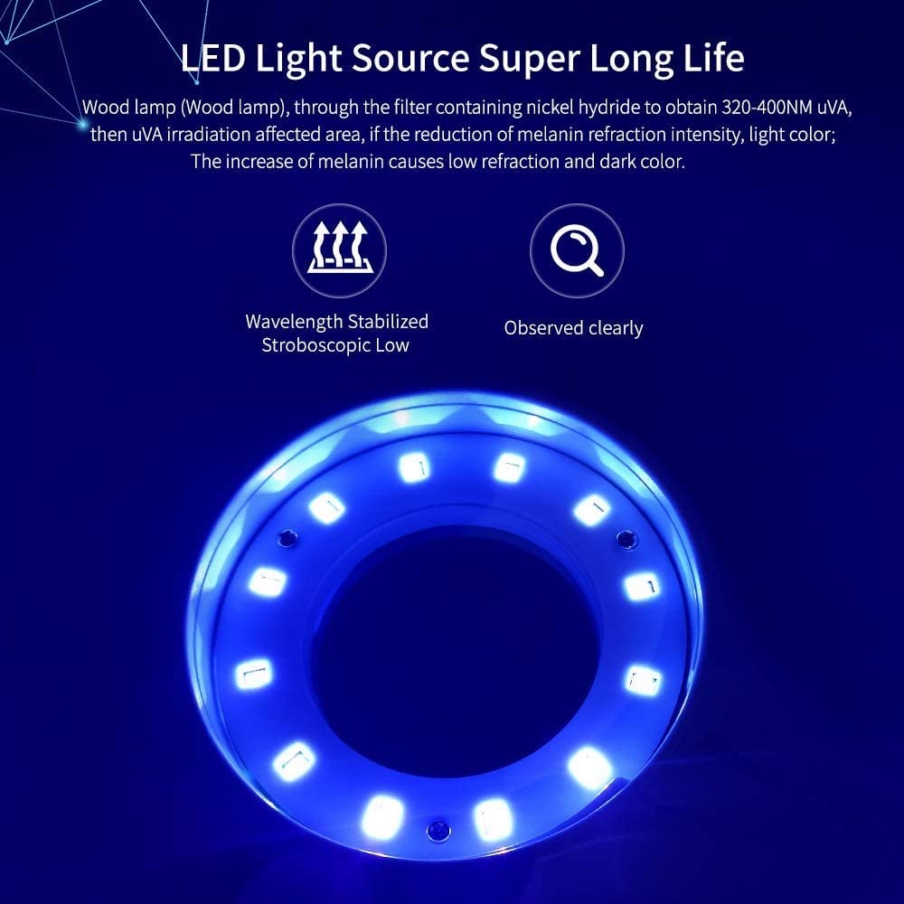 LED-Kaltlicht-Hautanalysatorlampe, Tragbare Hautuntersuchungs-Lupenlampe, Dermatologie-Hautanalysator For Haustiere Und Menschen, Zerstörungsfreie Tests