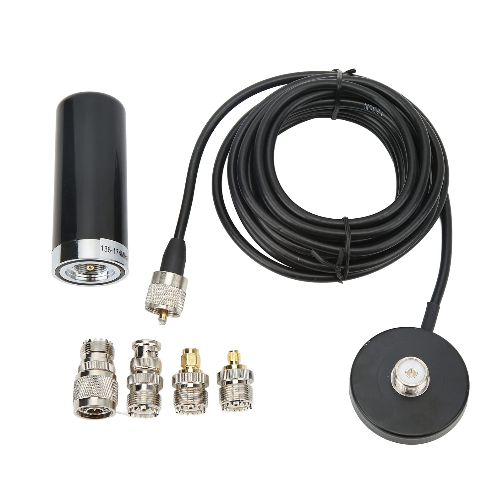 Bande d'antenne d'autoradio à Gain élevé 136 à 174 MHz 400 à 480 MHz Réception Premium Matériau ABS et Alliage Interface d'alimentation mâle M pour Accessoires de Remplacement