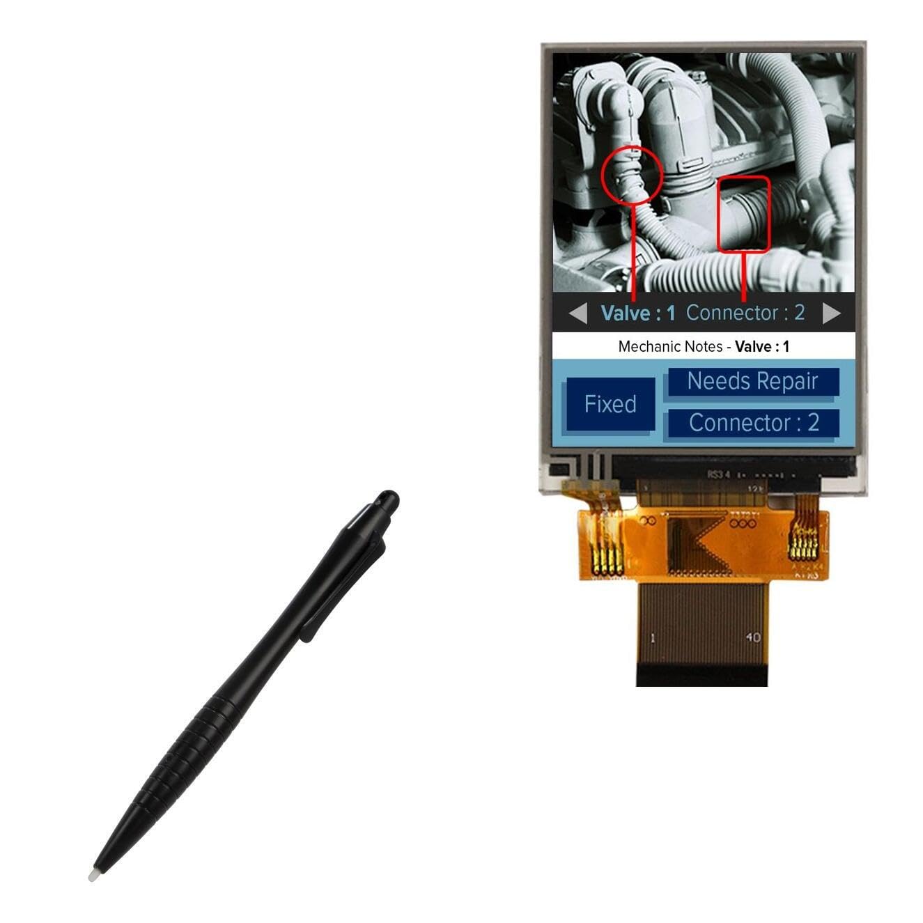 BoxWave Stylus Pen Compatible with Newhaven Display NHD-2.8-240320AF-CSXP-FT - DirectTip Resistive Stylus, DirectTip Resistive Stylus - Jet Black