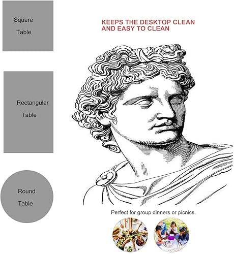 Miniatura 8 de Mantel negro para mesa rectangular en blanco y negro, mesa de picnic pequeña, a prueba de aceite, 30 x 30 pulgadas