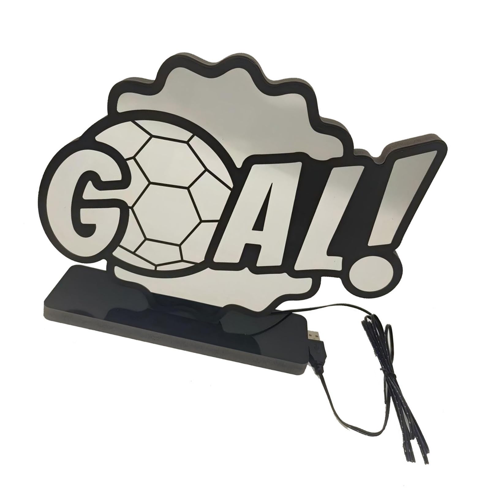Hsioluted Surrounding Lamp with Goal Letter Shape Subtle Illuminations USB Powered for Gifts Artistic Letter Shape Light