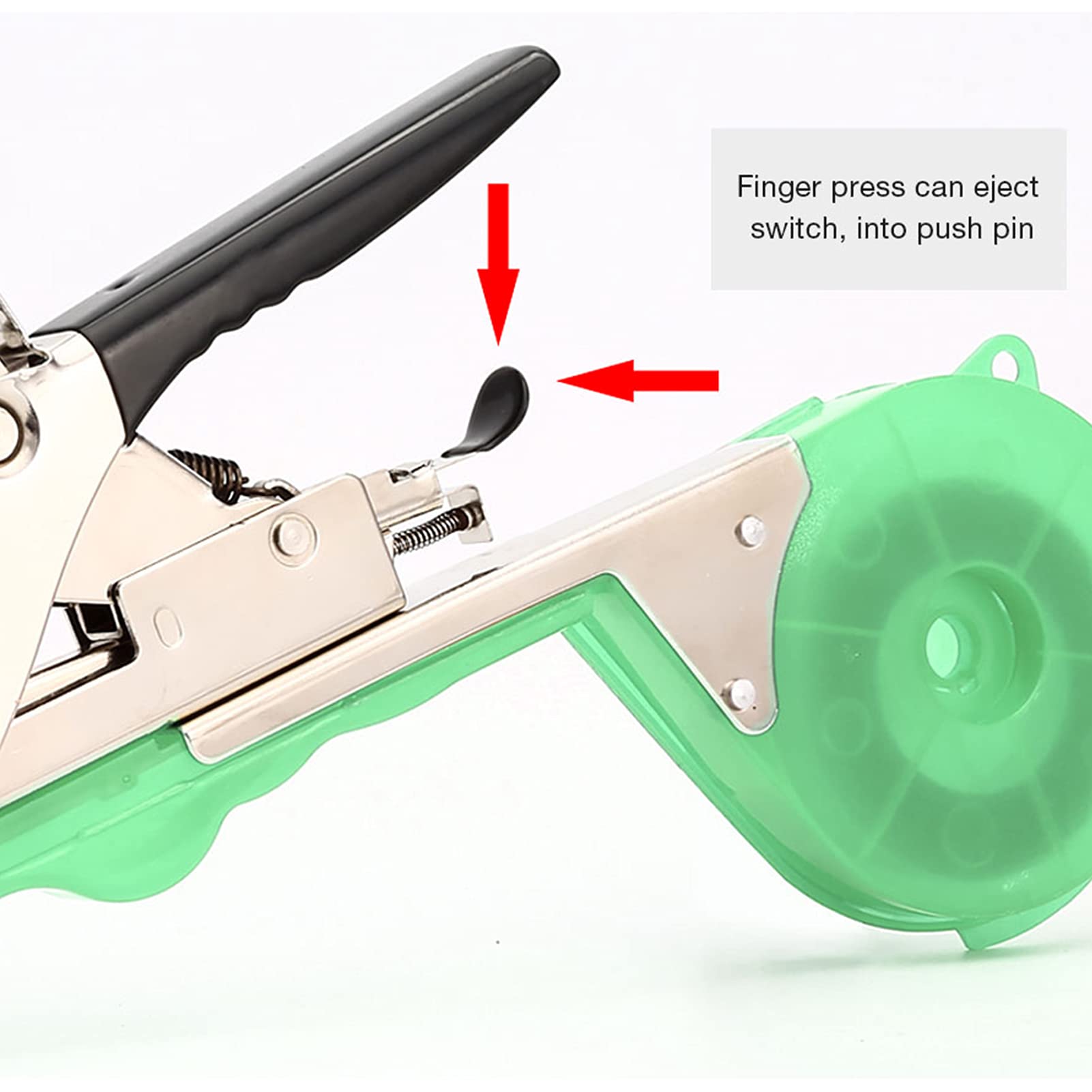 FUFRE Máquina de encuadernación para plantas, herramienta de cinta de jardín, con 10 rollos de cinta, 10.000 grapas, máquina de encuadernación manual para plantas enredaderas, tomates, uvas,