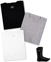 Kit com 3 Camisetas Masculinas Basicas em Algodao e 2 Meias Cano Medio Sandrini Oficial Cores Sortidas ou Pretas Conforto e Qualidade para o Dia a Dia