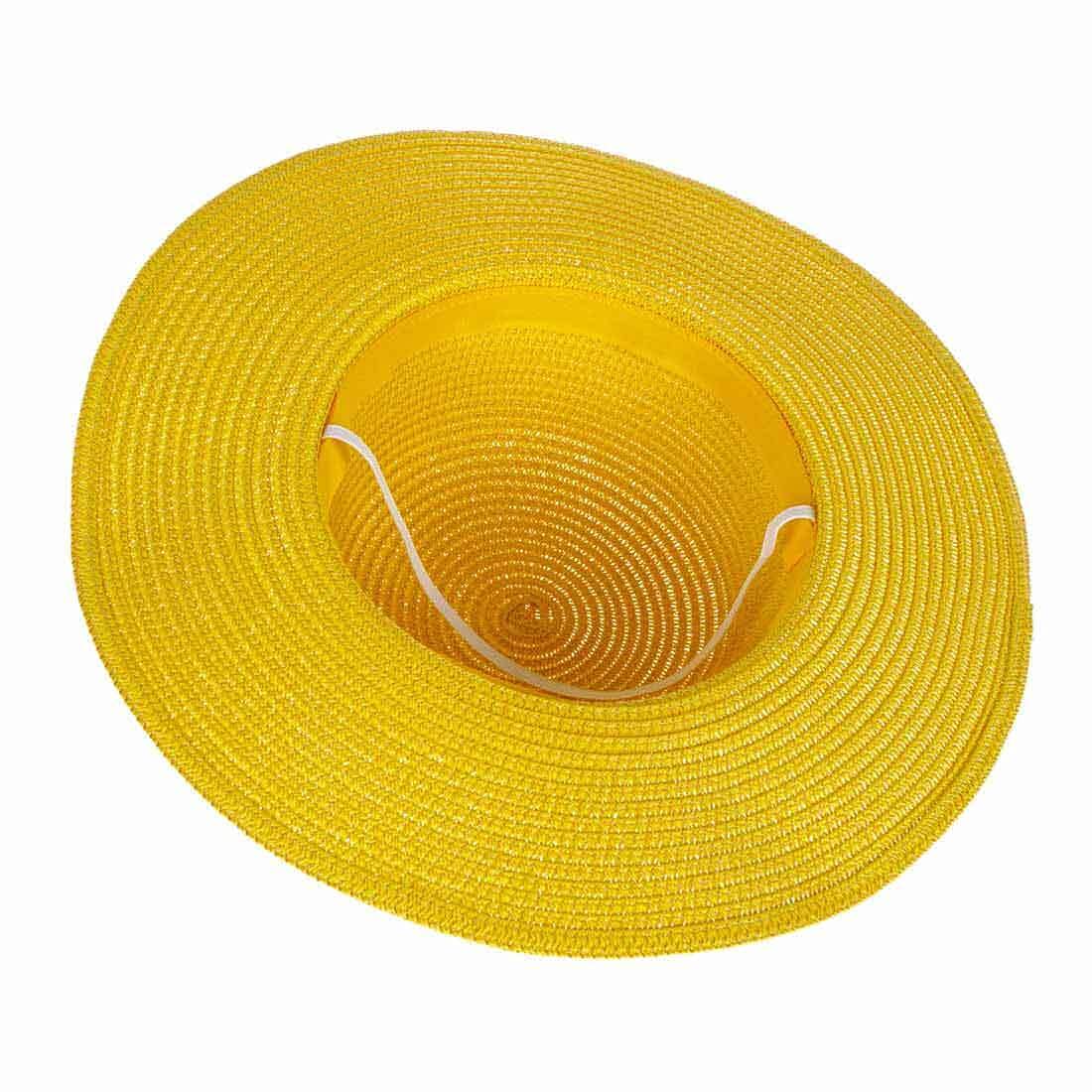 Monkey D. Ruffy One Piece Straw Hat Cosplay Hat Made of Straw, Yellow - Image 4