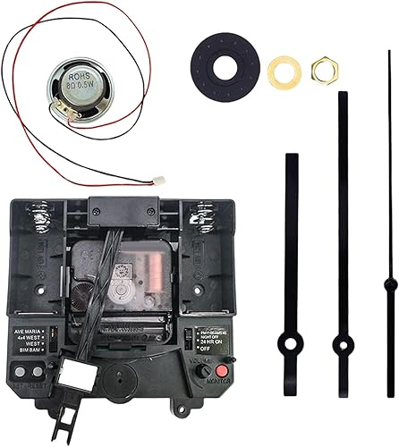 Milageto Mecanismo de movimiento de reloj de cuarzo, con manecillas silenciosas, kit de mecanismo de caja de mĂşsica silenciosa, piezas de Milageto Mecanismo de movimiento de reloj de cuarzo, con manecillas silenciosas, kit de mecanismo de caja de mĂşsica silenciosa, piezas de
