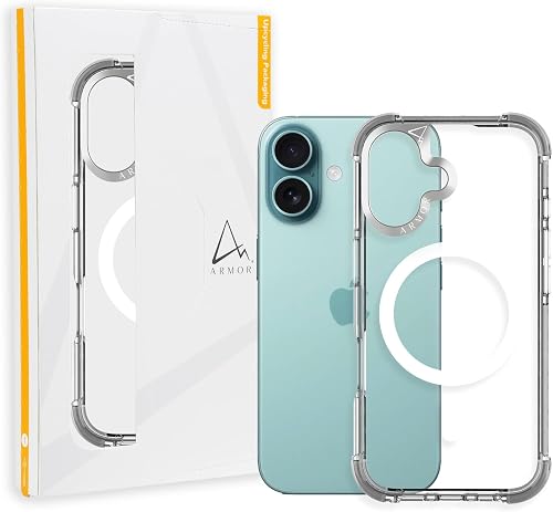 Armor Signature PRE Magnetic Case Compatible for iPhone 16 (Crystal Clear with G
