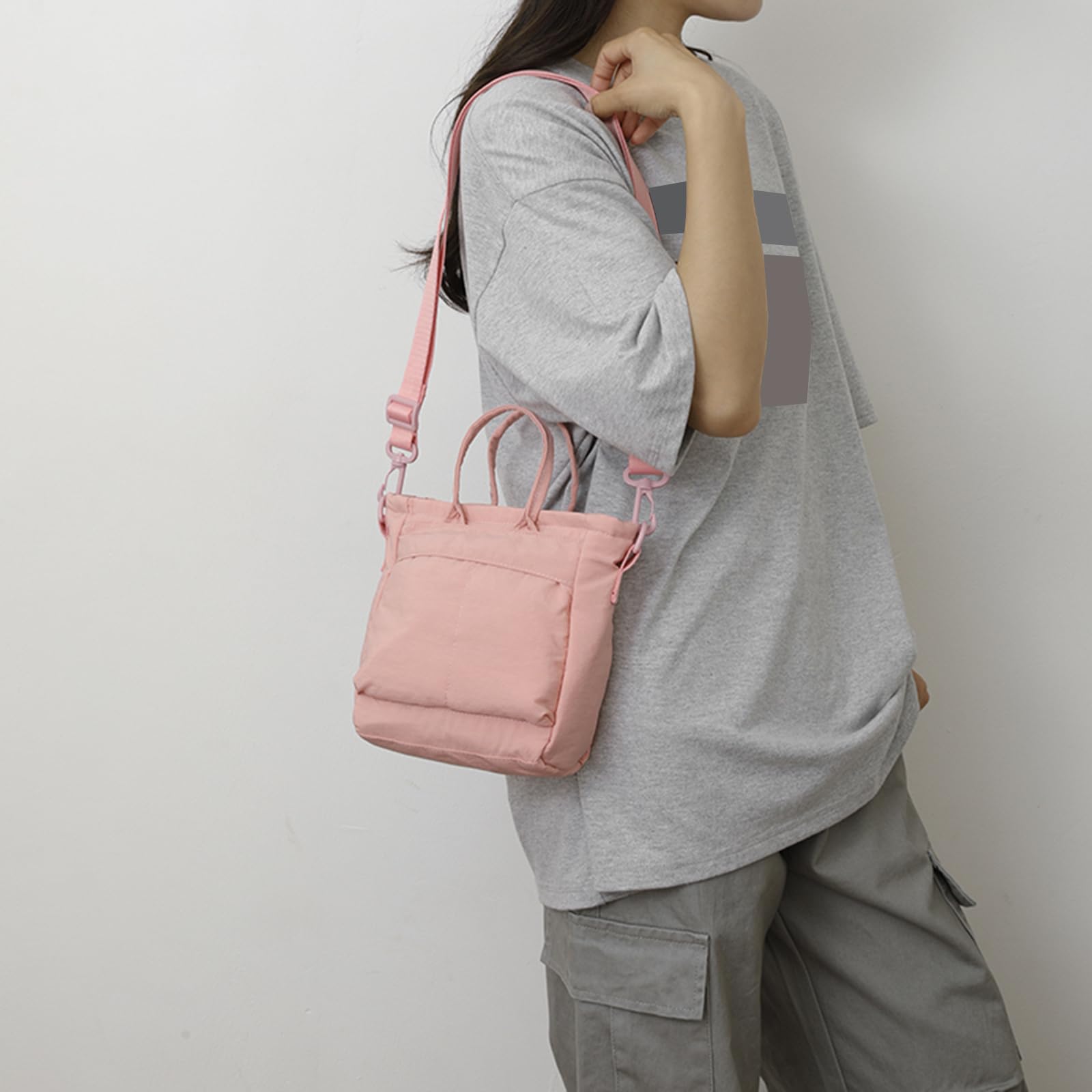 Borsa da lavoro da donna in nylon, grande capacità, | EcoGleam Borsa da donna in nylon, tracolla regolabile, grande capacità, borsa da viaggio per cosmetici