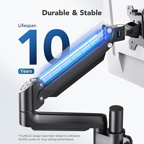 Miniatura 5 de HUANUO Brazo de monitor único, soporte alto para monitor de computadora para pantallas de 13 a 32 pulgadas con capacidad para 4.4-19.8 libras,