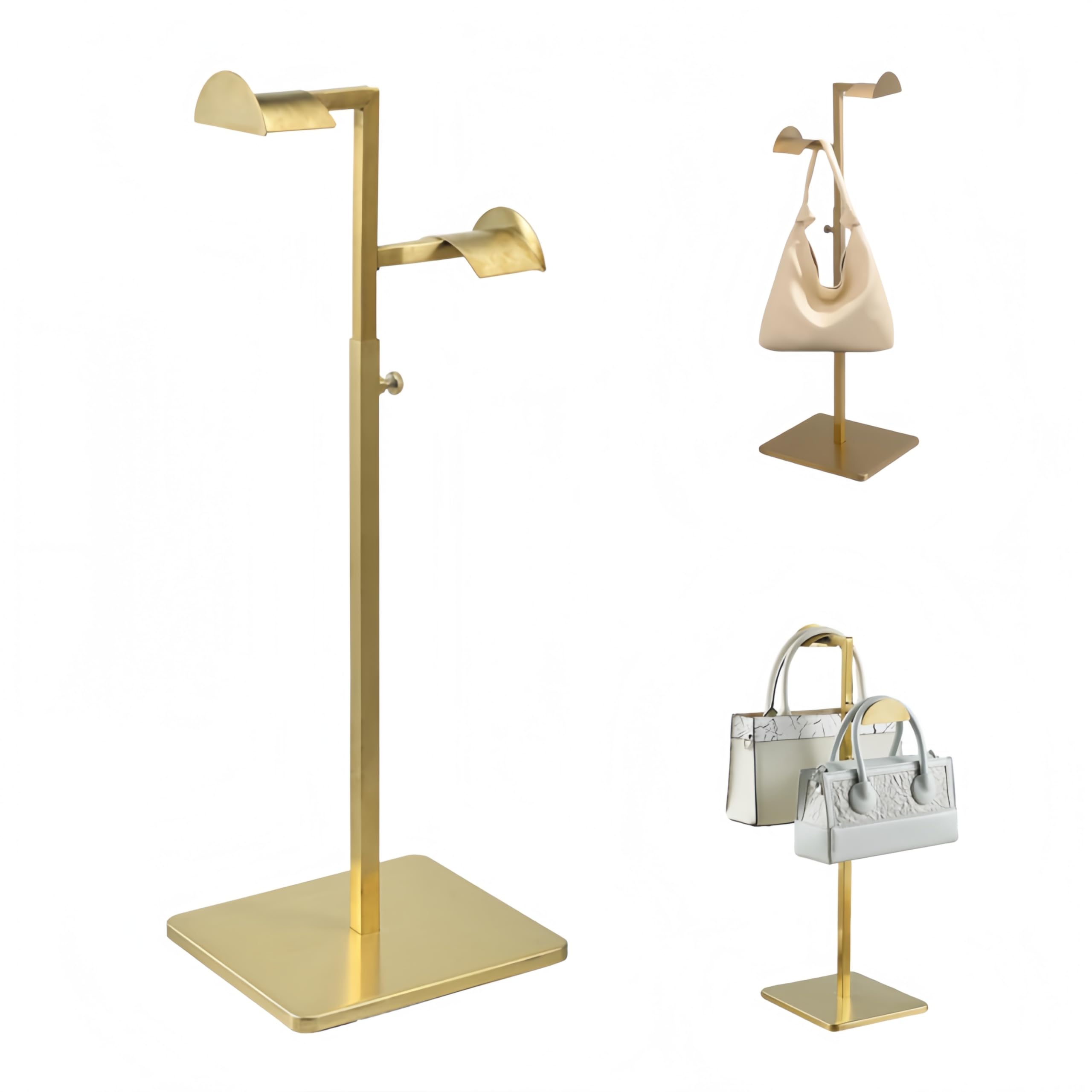 Verchromter Taschenständer – Höhenverstellbar Von 31–47 Cm, Mit Haken Für Tücher & Schmuck