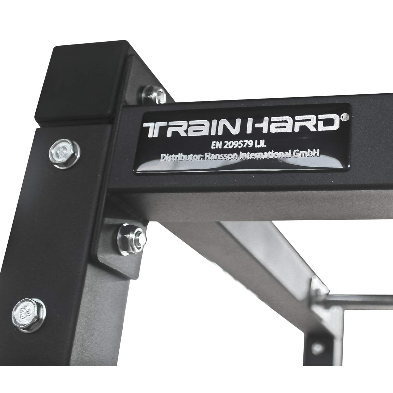 Train Hard Power Rack Squat Cage Kraftstation mit Klimmzugstange, erweiterbar mit Latzug, zertifizierte Premium Qualität nach EN957, 400 kg belastbar!
