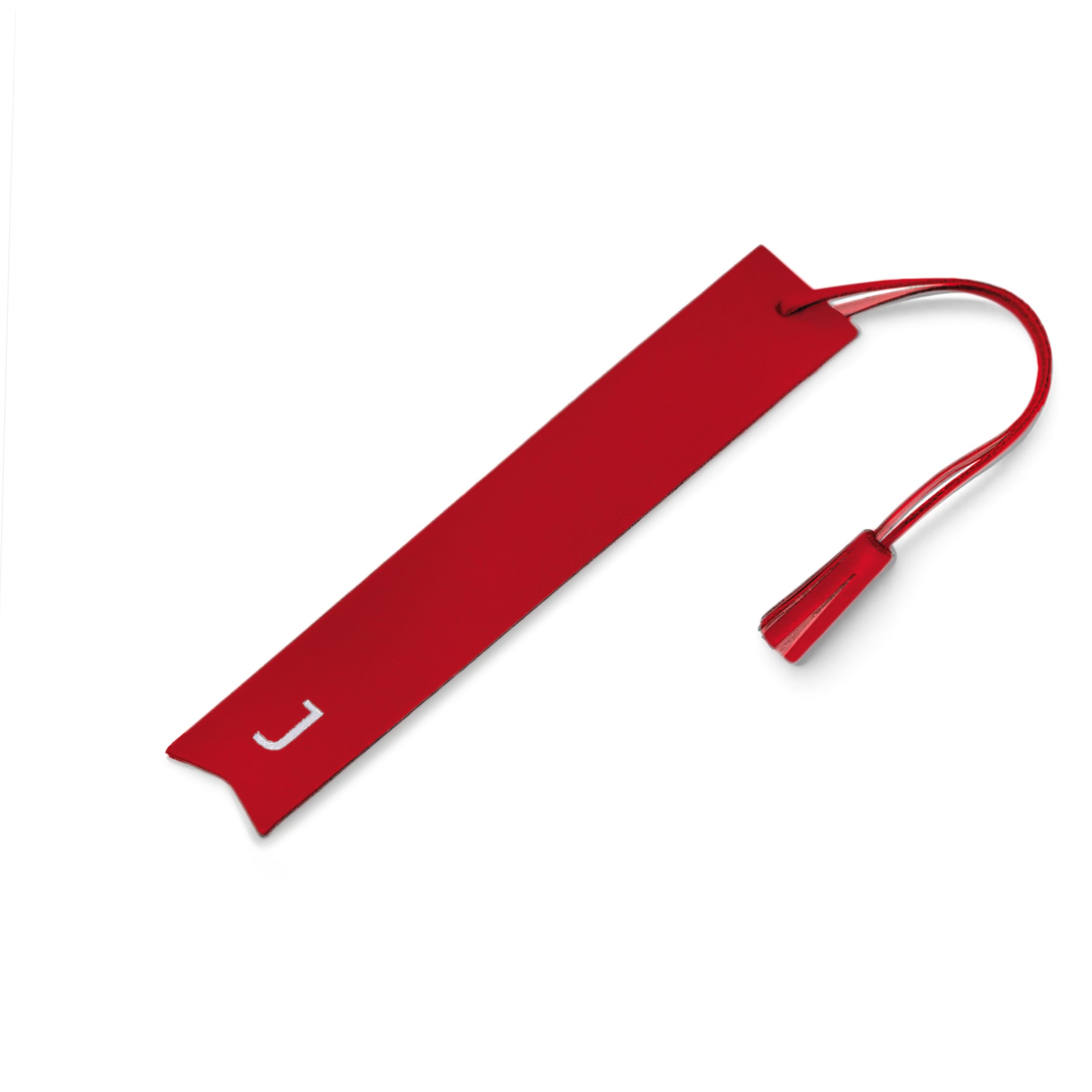 Hurley Burley London Personalised Leather Embossed Initial Bookmark Red