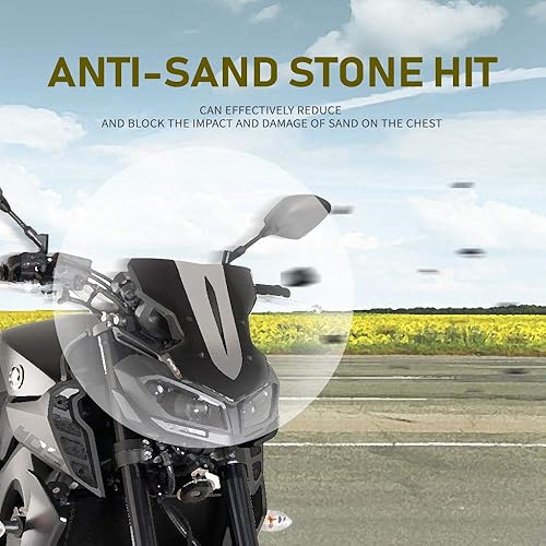Miniatura 2 de Parabrisas de motocicleta Touring para MT-09 FZ-09 17-20, carenado delantero, protector contra el viento, protector de visera con soporte para