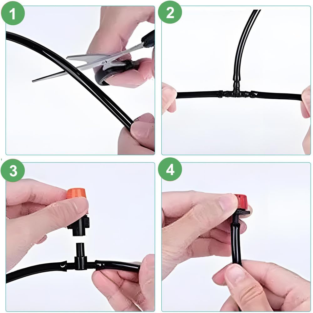 10m Tubo di distribuzione Drip-System, PVC 8 / 11mm Tubo di Alimentazione Flessibile, Tubo Irrigazione per Piante da Serra e Giardino, per la Posa Superficiale o Interrata